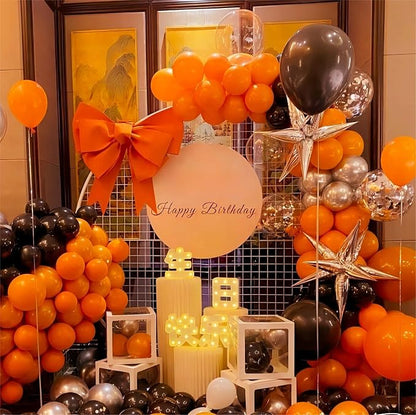 130pcs 18 12 10 5 Inch Black and Orange Balloons Garland Arch Kit | Different - Image 4