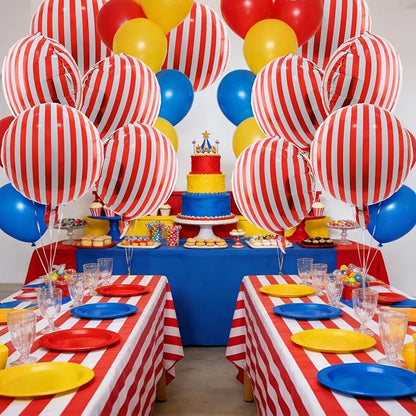TONIFUL 30Pcs 18 Inch Round Balloons Large Red White Round Shape Foil Balloons - Image 6