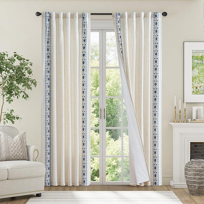 jinchan Floral Linen Curtains - Image 3