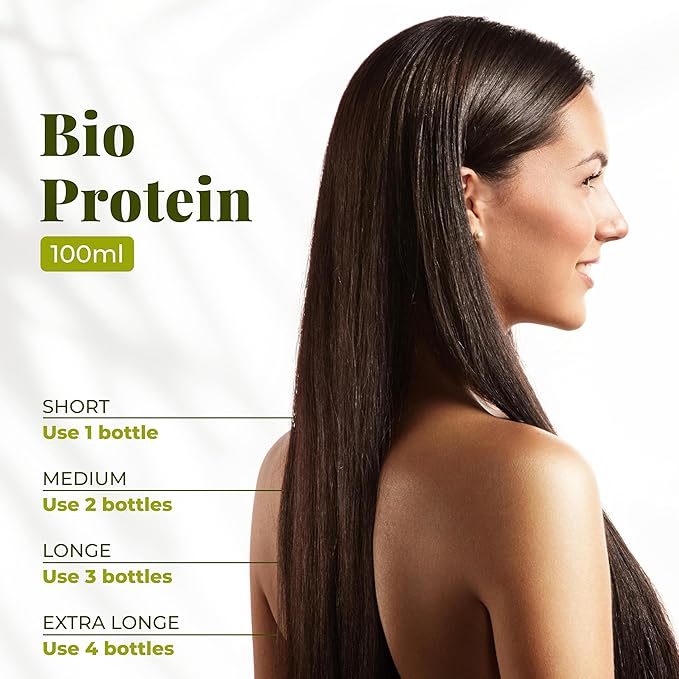 Expert Hair Bio Protein Organic Brazilian Keratin Treatment - Formaldehyde-Free Hair Straightening, Keratina Brasileña, 2x100ml/6.76oz
