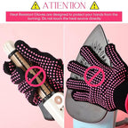 Riyiper 3 Pairs Heat Resistant Gloves for Sublimation, Gloves for Heat Press with Silicone Bumps Applies to Resistant Work, Hair Styling, Universal Fit Size
