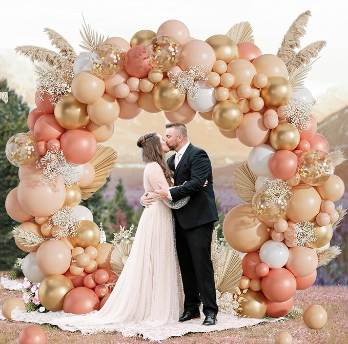 125pcs Peach Balloon Arch Kit - Image 5