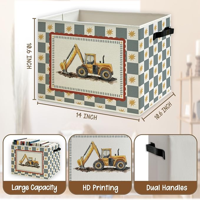 Excavator Truck Boy Nursery Storage Basket - Image 5