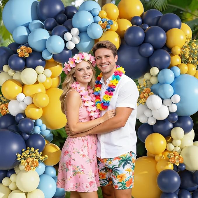 Ouddy Party 149Pcs Blue and Yellow Balloon Garland Kit 18 12 10 5 Inch | - Image 6