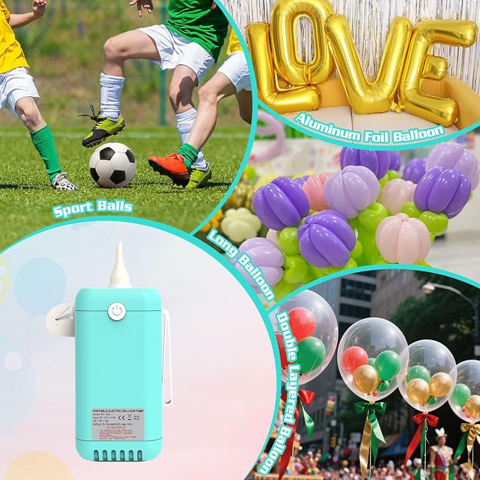 Ball Pump Balloon Pumps Electric, Balloon Pump Portable Long Animal Balloon Pump - Image 2