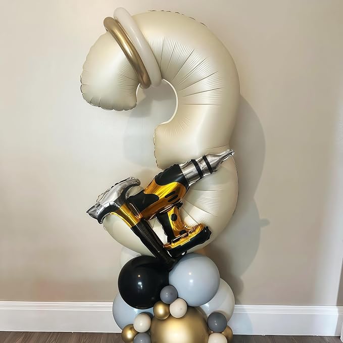 Cream 2 Balloon Number 40 Inch Cream White Number 2 Balloon Helium Mylar 2 - Image 4