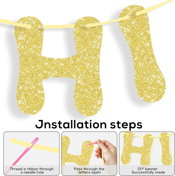 116PCS DIY Banner Customizable Birthday Banners Graduation Banner Custom Party - Image 3