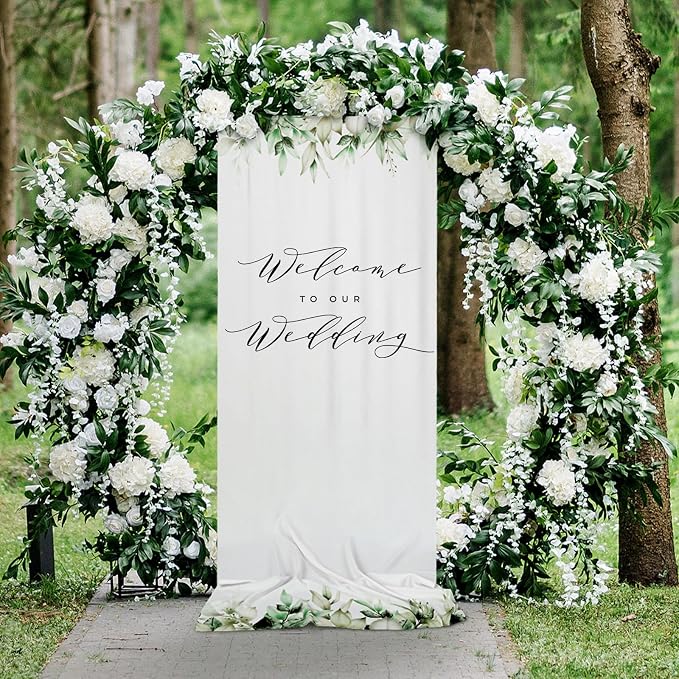 HunnmingRe 29 x 78 Inch Welcome to Our Wedding Sign by HunnmingRe