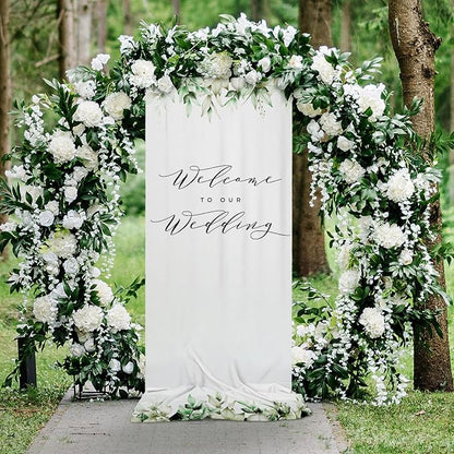 HunnmingRe 29 x 78 Inch Welcome to Our Wedding Sign by HunnmingRe