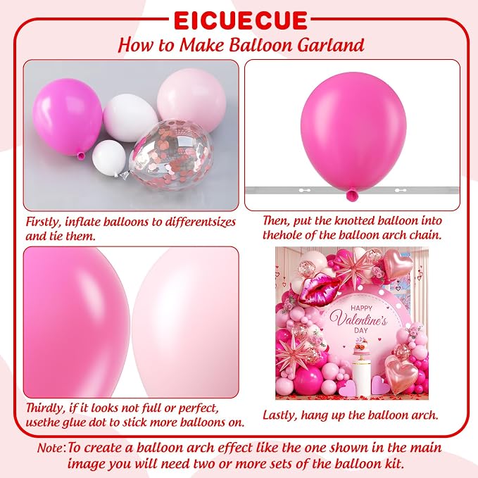 Valentines Day Balloons Garland Arch Kit - Image 3