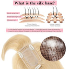 SEGO 100% Real Human Hair Toppers with Bangs for Women with Thinning Hair