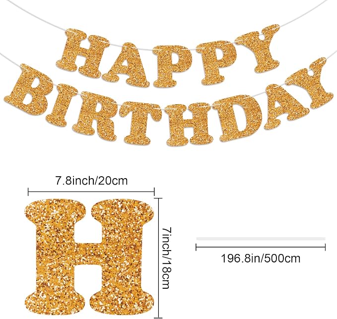 Orange Happy Birthday Banner Birthday Party Decorations Happy Birthday Banner - Image 6