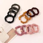 Silk Hair Ties Scrunchies - Small Mini Scrunchy for Women Thick Hair Accessories Cute Soft No Slip Hair Elastics Ponytail Holder for Curly Hair No Damage Hairties Gift for Girls