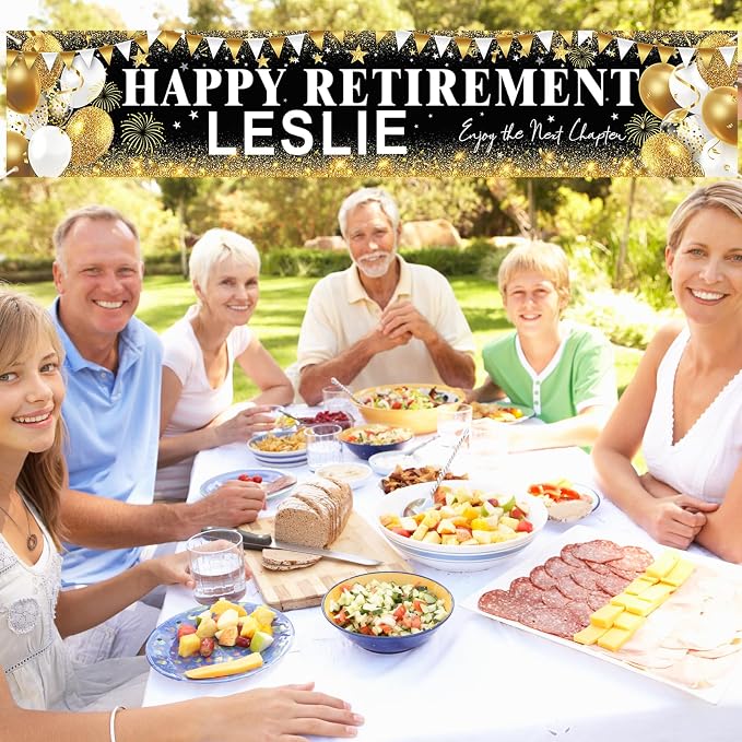 Happy Retirement Banner, Personalized Retire Banner - Image 4