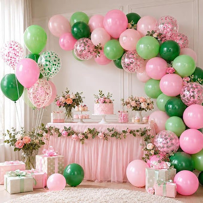 Pink and Green Balloons, for Girls Birthday Baby Shower Wedding Spring and - Image 7