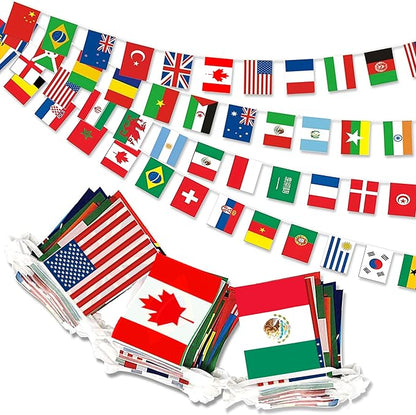 100 Countries String Flag, 95FT International Flags Bunting Banner, World Flag by SZCXTOP