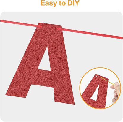 146 PCS DIY Glitter Letter Banner Kit, A-Z Letters & Numbers, Customizable - Image 3