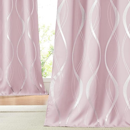 NICETOWN Pink Blackout Curtains Panels - Image 8