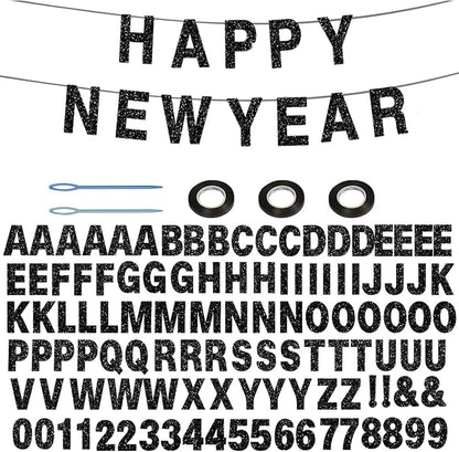 116 Pcs DIY Glitter Customizable Banner Kit Custom Banner Including 111 Letters by ZJWZSLI