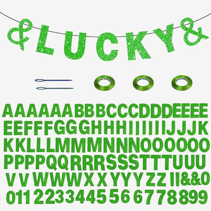 116 Pcs DIY Glitter Customizable Banner Kit Custom Banner Including 111 Letters by ZJWZSLI