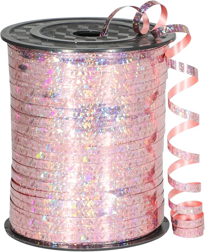 Pink Ribbon - 500 Yard Light Pink Curling Ribbon by OMISELIO