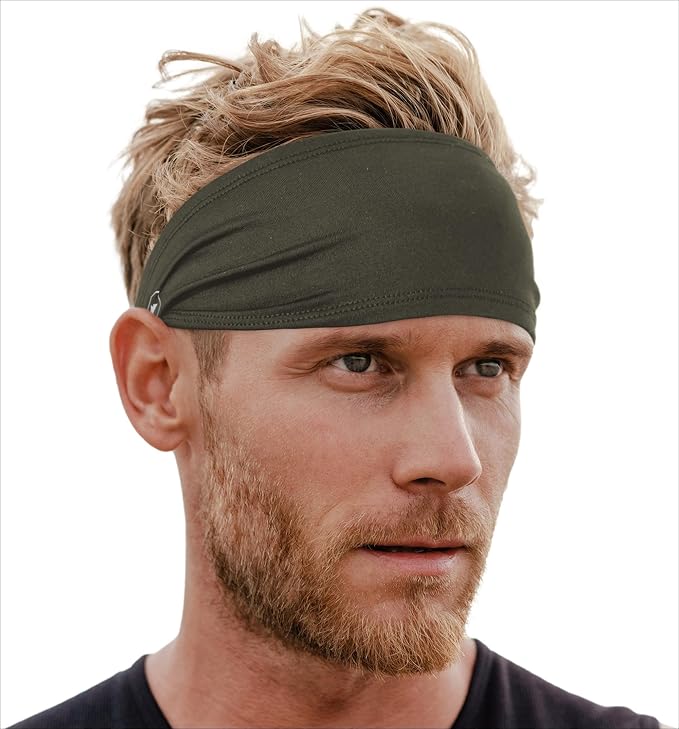 Tough Headwear Tough Outfitters Headband for Men - Mens Headbands - Working Out Sports Performance Head Bands - Athletic Cycling Running Sweat Band, Football Headbands - Sweat Bands Men/Women