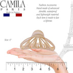 Camila Paris CP3054 2PK French Hair Clip for Women With Thick, Long, Curly, Wavy Hair - Girls Claw Clips Fashion Styling Accessories, Strong Hold No Slip Grip, Made in France