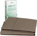 California Design Den Luxuriously Soft Premium 600 Thread Count, 100% Cotton Queen Pillowcases Set of 2, Crisp Standard Pillow Covers Fits Standard & Queen Pillows (Mushroom - Taupe Brown)