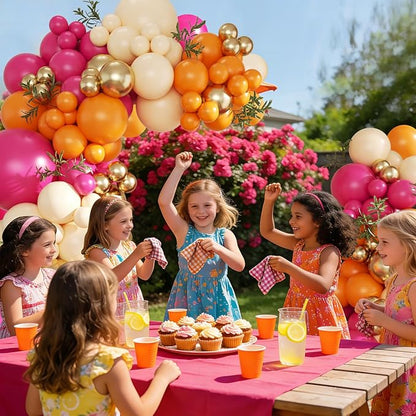 Pink and Orange Balloon Arch Kit - Image 5