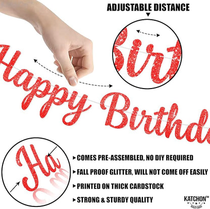 KatchOn Happy Birthday Banner For Birthday Decorations -10 Feet Pre Strung | - Image 3