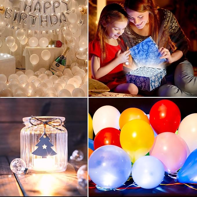 200pcs White LED Balloon Light, Tiny Light Mini Round Led Ball Lamp - Image 6
