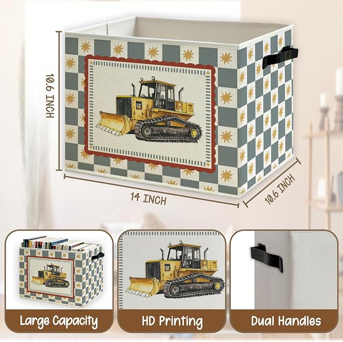 Construction Truck Boy Nursery Storage Basket - Image 5