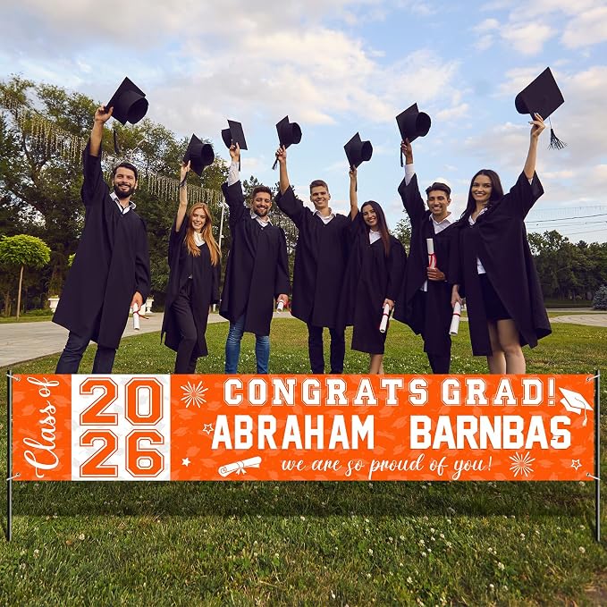 Graduation Congratulations Banner Decorations, Class of 2026 Personalized - Image 7