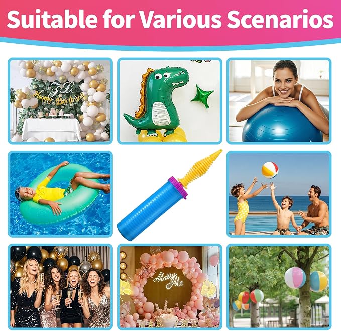 Balloon Pump Handheld Two Way Dual Action, Fast Manual Balloon Inflator - Image 5