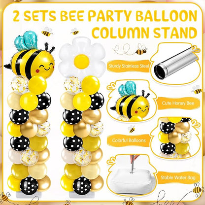Kasyat 2 Sets Bee Theme Party Balloon Column Stand Kit - Image 4