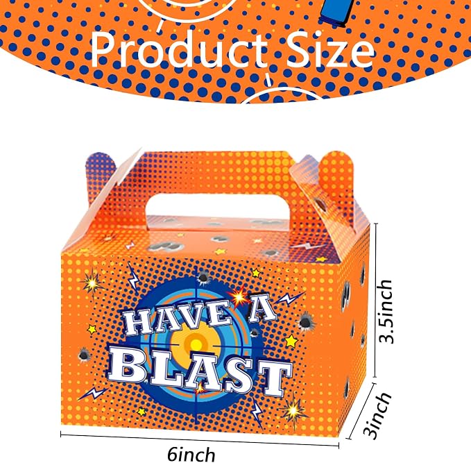 12 Pcs Dart War Party Favor Boxes Dart Battle Goodies Candy Treat Boxes Game - Image 2