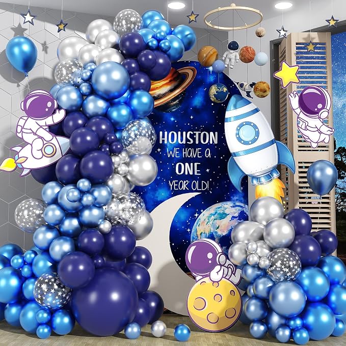 Blue and Silver Balloon Arch Kit - Image 8