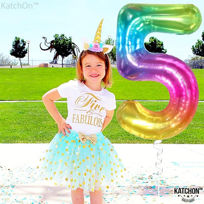 KatchOn Giant Rainbow 5 Balloon Number - Image 7