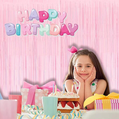 BRAVESHINE Pink Fringe Curtains Backdrop | Photo Booths Party Streamers | 2 - Image 8