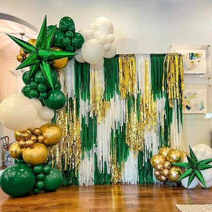 Awenztech 122pcs Dark Green Latex Balloons in 18 12 10 5 inches | Tropical - Image 5