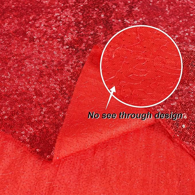Juya Delight Red Sequin Backdrop Curtain, Glitter Backdrop Curtain - Image 4