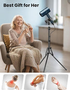 Hair Dryer Stand Hands Free, 20-63 Inch Adjustable Hair Dryer Holder with Tripod & Universal Clip, Blow Dryer Stand for Bathroom Salon Home, Perfect for Long Hair & Stylists