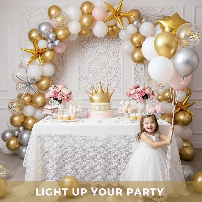 LOVESTOWN 110 PCS Gold Balloons, 12 Inch Bright Gold Latex Balloons | Birthday - Image 3