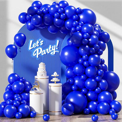 Awenztech 122pcs Royal Blue Latex Balloons in 18 12 10 5 inches | Graduation by Awenztech
