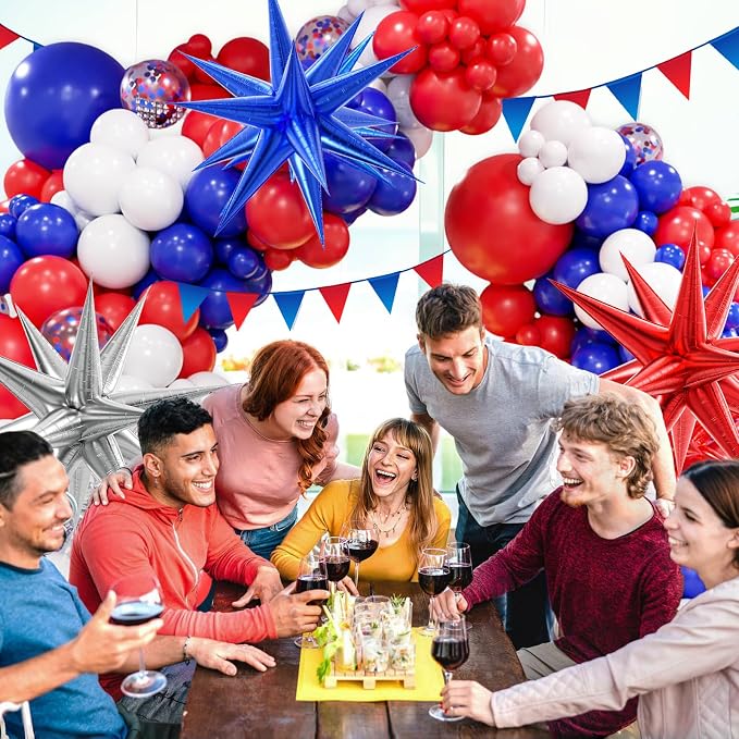 Red White and Blue Balloon Garland Arch Kit - Image 5