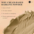 VOLLUCK Hairline Powder Instantly, Root Touch up Powder Hair Color Upgraded, Grey Root Cover up Conceals Hair Loss, Hairline Shadow for Women & Men for Thinning Hair Natural, Sweatproof (Medium Brown)