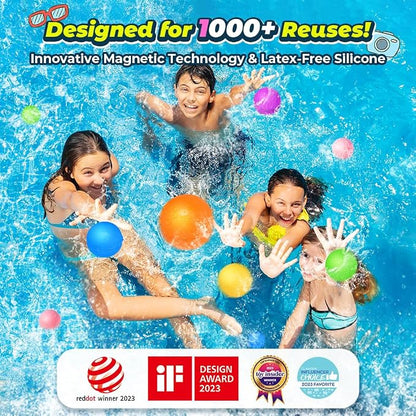 18Pcs Reusable Water Balloons for Kids, Pool Beach Water Toys for Boys and Girls - Image 2