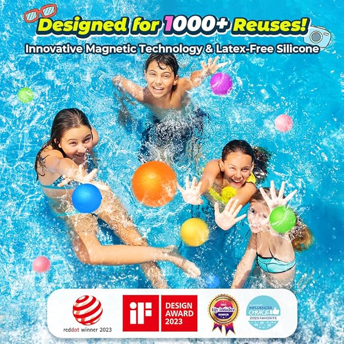 12Pcs Reusable Water Balloons, Pool Beach water Toys - Image 2