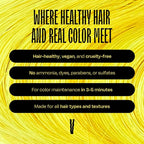 Overtone Semi Permanent Hair Color Conditioner, Extreme Yellow, 8 oz, Nourishing, Damage-Free, Color Depositing Mask for All Hair Types with Shea Butter & Coconut Oil, Vegan & Cruelty-Free