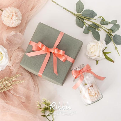 Ribbli Light Coral Satin Ribbon Double Faced Satin 1/2 inch x Continuous 50 - Image 3